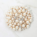 Pearl Crystal Cluster Pin Brooch - Madeline Love - Flyclothing LLC