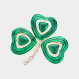 Lacquered Clover Brooch - Madeline Love - Flyclothing LLC