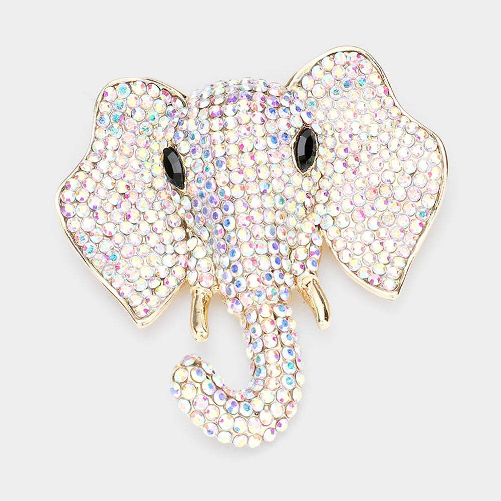 Rhinestone Elephant Pin Brooch - Madeline Love - Flyclothing LLC