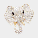 Rhinestone Elephant Pin Brooch - Madeline Love - Flyclothing LLC