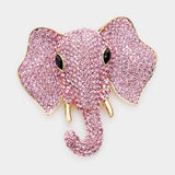 Rhinestone Elephant Pin Brooch - Madeline Love - Flyclothing LLC