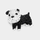 Rhinestone Bulldog Pin Brooch - Madeline Love - Flyclothing LLC