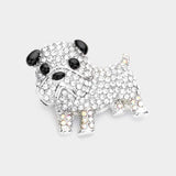 Rhinestone Bulldog Pin Brooch - Madeline Love - Flyclothing LLC