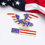 Enamel American USA Flag Eagle Pin Brooch - Madeline Love - Flyclothing LLC