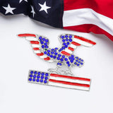 Enamel American USA Flag Eagle Pin Brooch - Madeline Love - Flyclothing LLC
