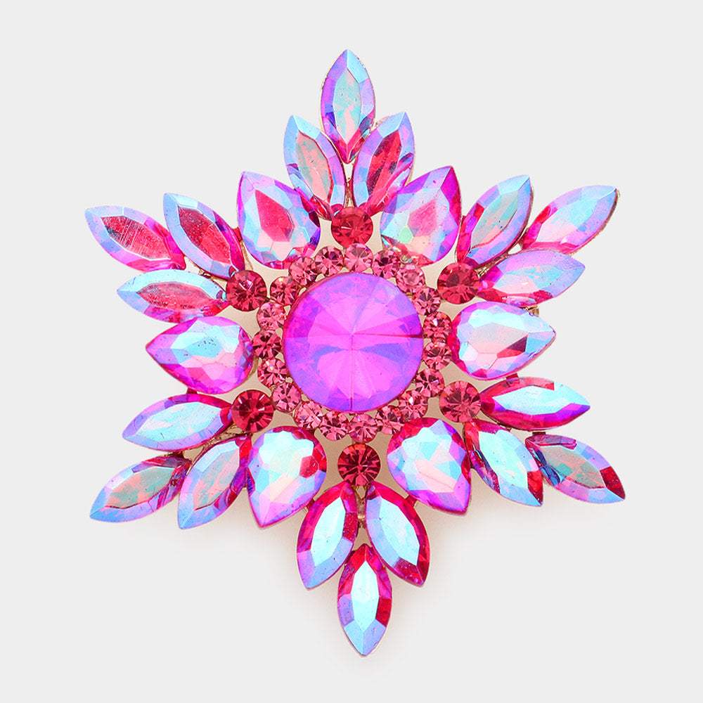 Marquise Stone Cluster Pin Brooch - Madeline Love - Flyclothing LLC