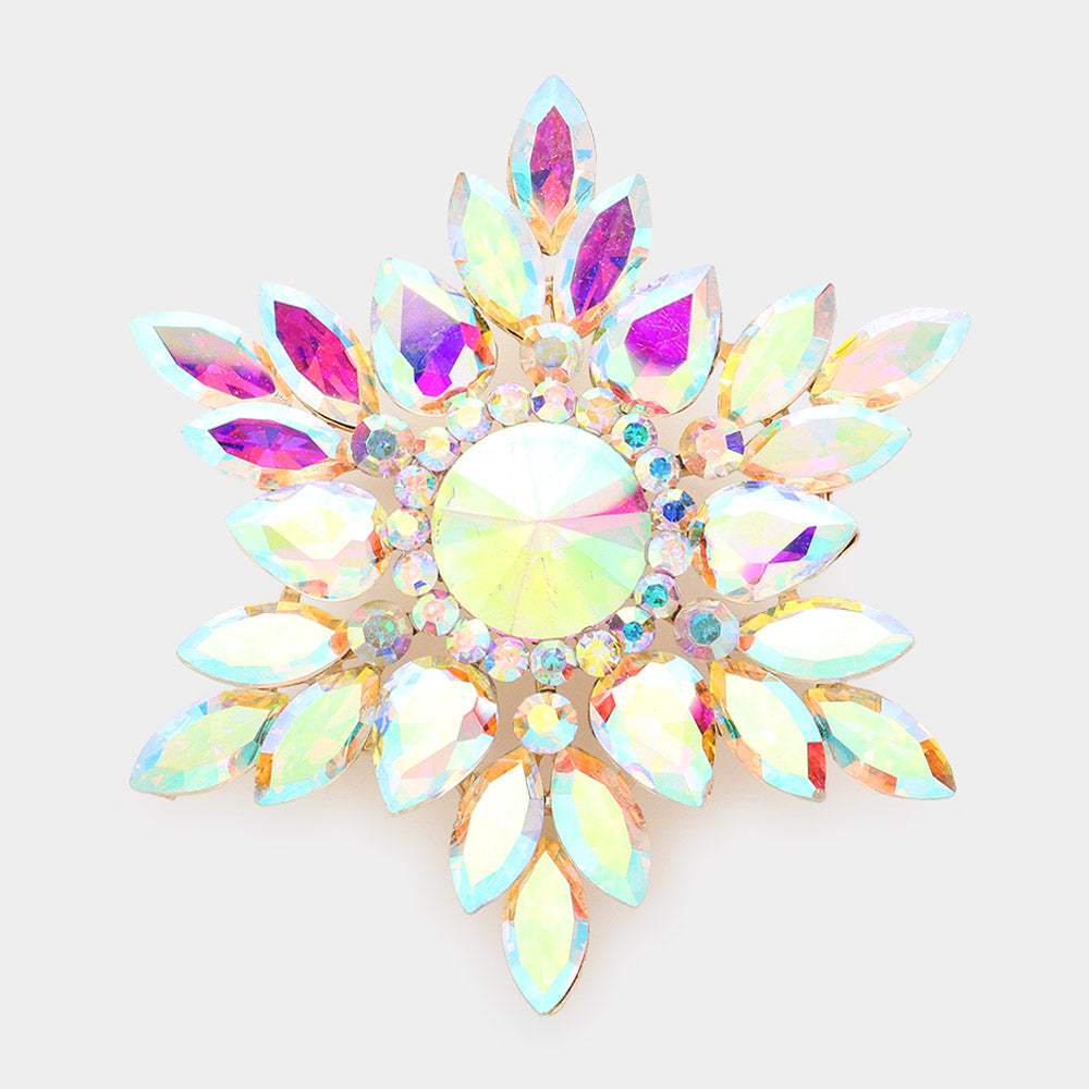 Marquise Stone Cluster Pin Brooch - Madeline Love - Flyclothing LLC