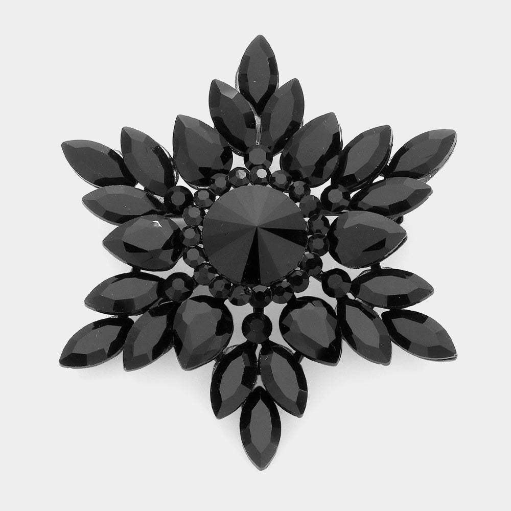 Marquise Stone Cluster Pin Brooch - Madeline Love - Flyclothing LLC