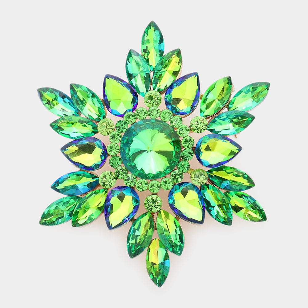 Marquise Stone Cluster Pin Brooch - Madeline Love - Flyclothing LLC