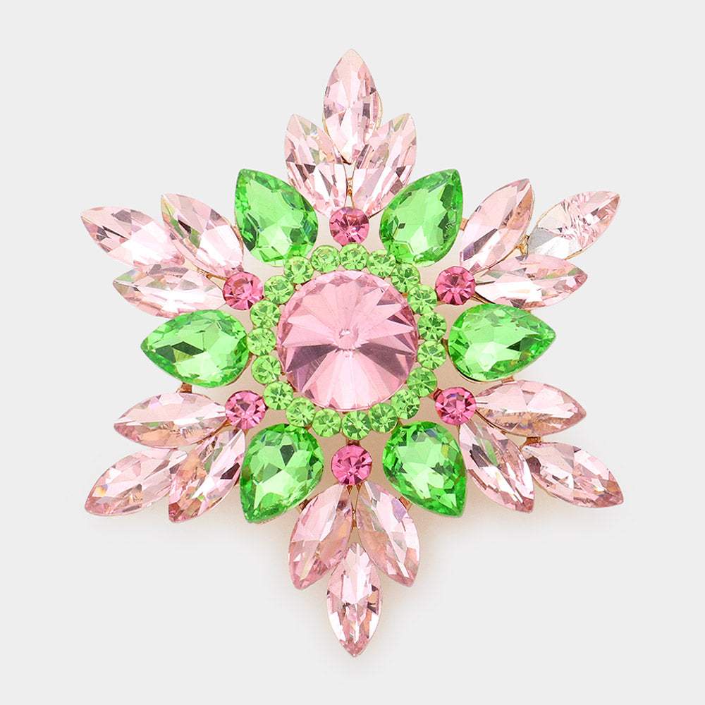 Marquise Stone Cluster Pin Brooch - Madeline Love - Flyclothing LLC