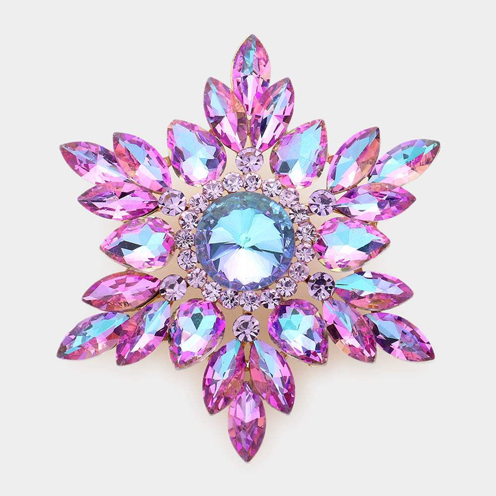Marquise Stone Cluster Pin Brooch - Madeline Love - Flyclothing LLC