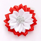 Pearl Pointed Flower Ribbon Brooch Hair Clip - Madeline Love - Flyclothing LLC