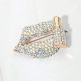 Bling Studded Lip and Lipstick Pin Brooch - Madeline Love - Flyclothing LLC