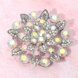 Rhinestone Embellished Elegant Floral Pin Brooch - Madeline Love - Flyclothing LLC