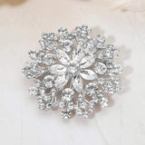 Floral Rhinestone Cluster Pin Brooch - Madeline Love - Flyclothing LLC