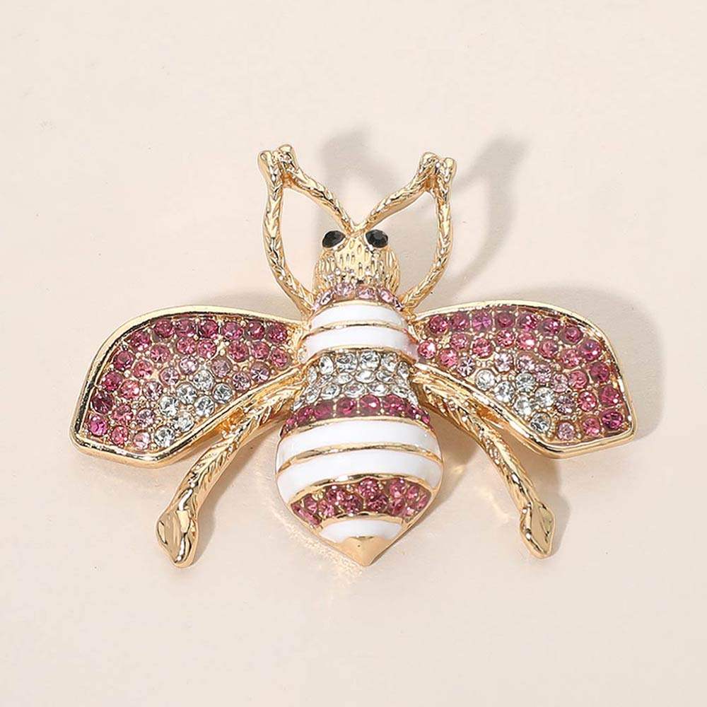 Crystal Embellished Honey Bee brooch - Madeline Love - Flyclothing LLC