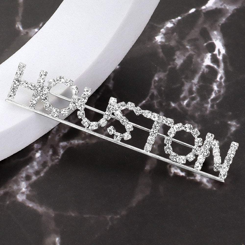 Houston Rhinestone Pin Brooch - Madeline Love - Flyclothing LLC