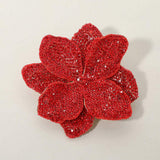 Stone Paved Flower Pin Brooch / Alligator Snap Hair Clip - Madeline Love - Flyclothing LLC