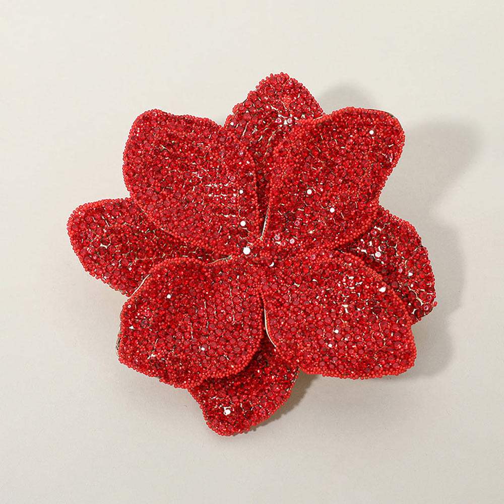 Stone Paved Flower Pin Brooch / Alligator Snap Hair Clip - Madeline Love - Flyclothing LLC