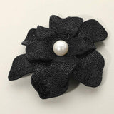 Pearl Accent Bling Studded Flower Pin Brooch Alligator Snap Hair Clip - Madeline Love - Flyclothing LLC
