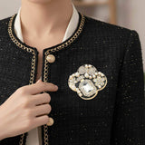 Floral Pearl Bow Embellished Pin Brooch - Madeline Love - Flyclothing LLC