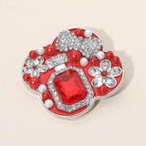 Floral Pearl Bow Embellished Pin Brooch - Madeline Love - Flyclothing LLC