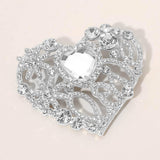 Rhinestone Embellished Heart Pin Brooch - Madeline Love - Flyclothing LLC