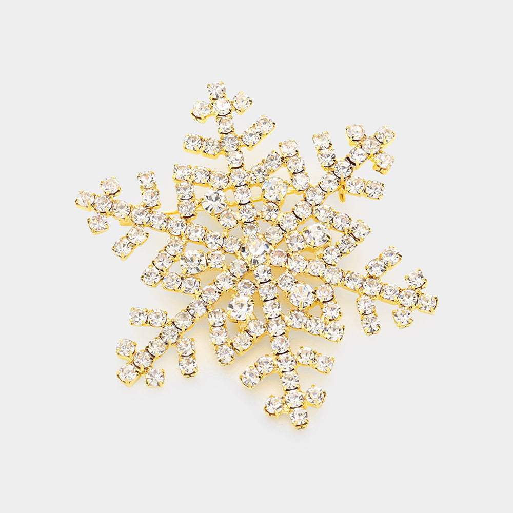Crystal Snowflake Pin Brooch - Madeline Love - Flyclothing LLC