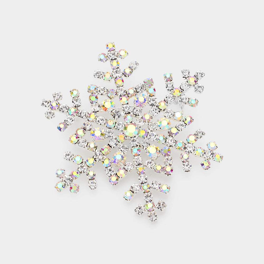 Crystal Snowflake Pin Brooch - Madeline Love - Flyclothing LLC