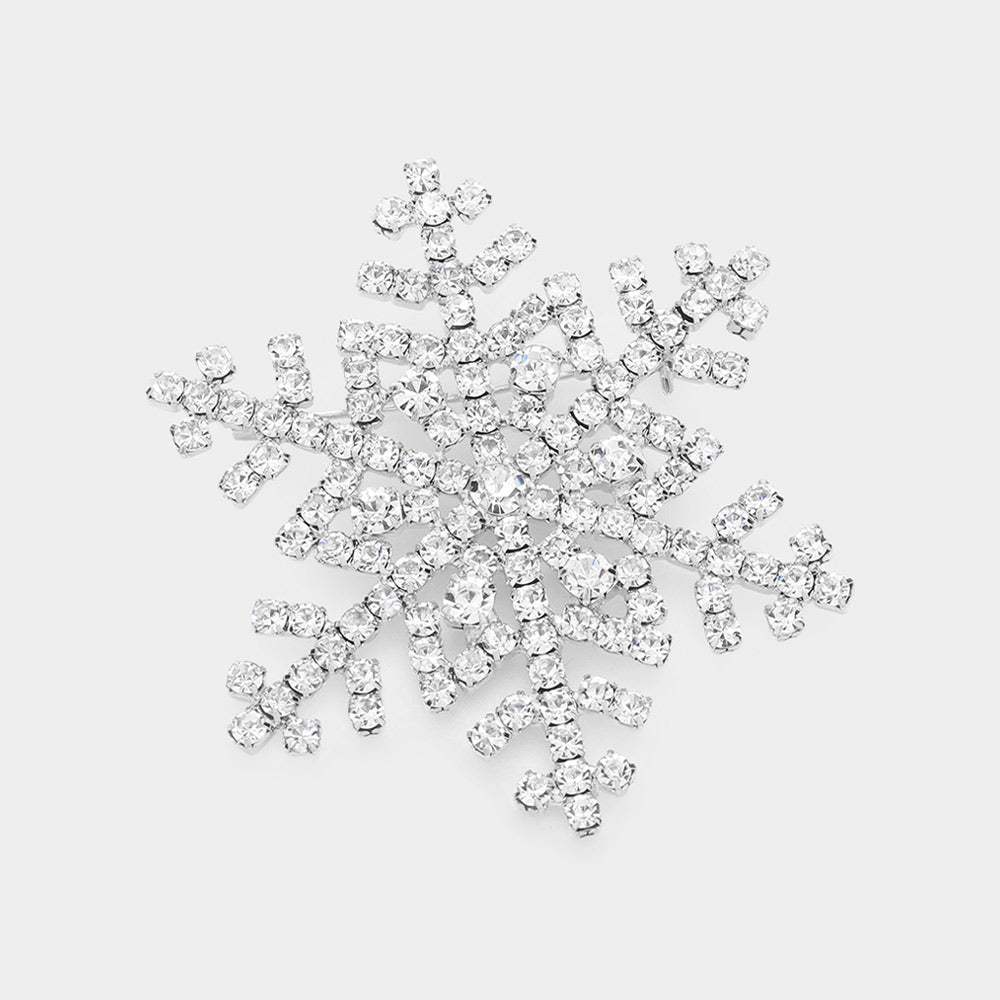 Crystal Snowflake Pin Brooch - Madeline Love - Flyclothing LLC