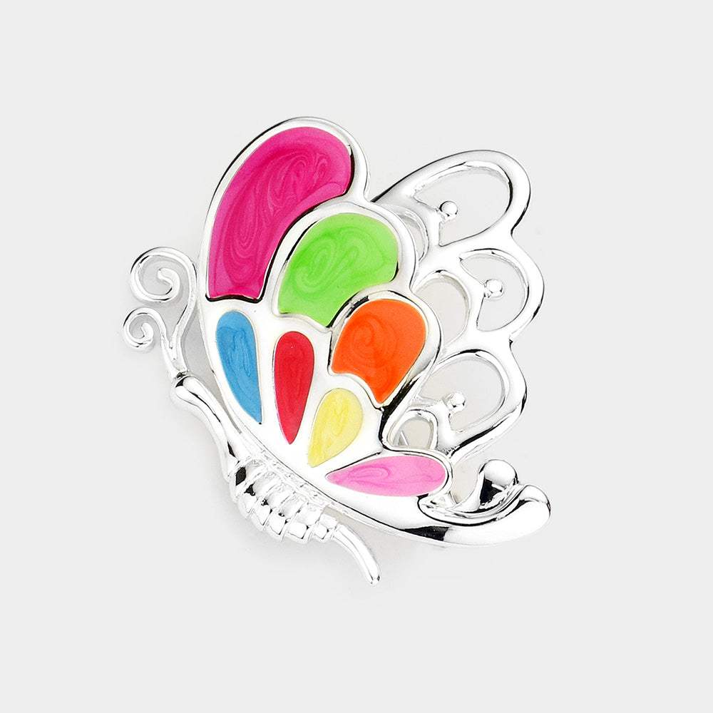 Enamel Metal Butterfly Pin Brooch - Madeline Love - Flyclothing LLC