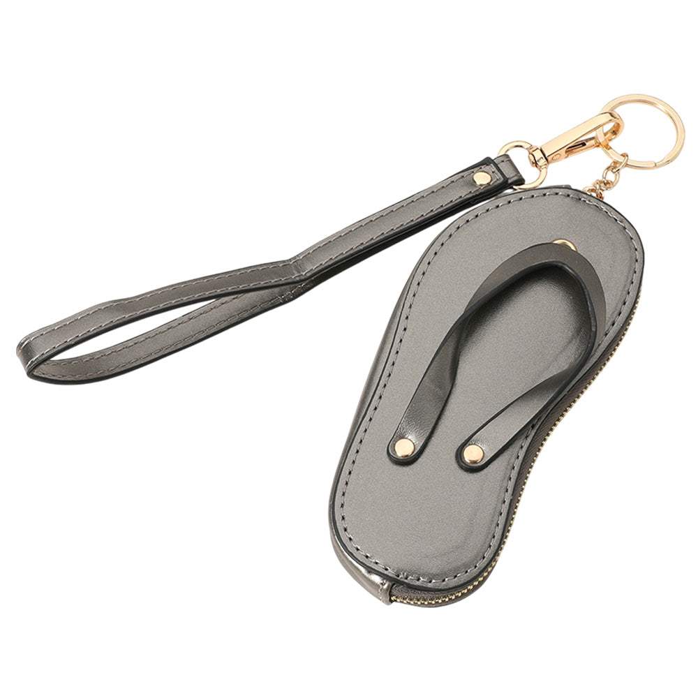 Faux Leather Flip-flop Mini Wristlet Bag Charm Coin Purse - Madeline Love - Flyclothing LLC