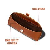 Tan Leather Sunglasses Case - Classy Leather Bags - Flyclothing LLC
