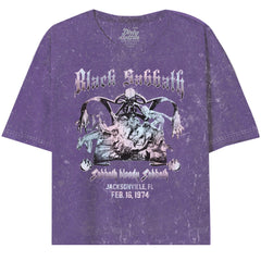 Black Sabbath-Jacksonville Oversized Crop Tee - Black Sabbath