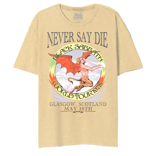 Black Sabbath-Never Say Tour Unisex Tee - Black Sabbath