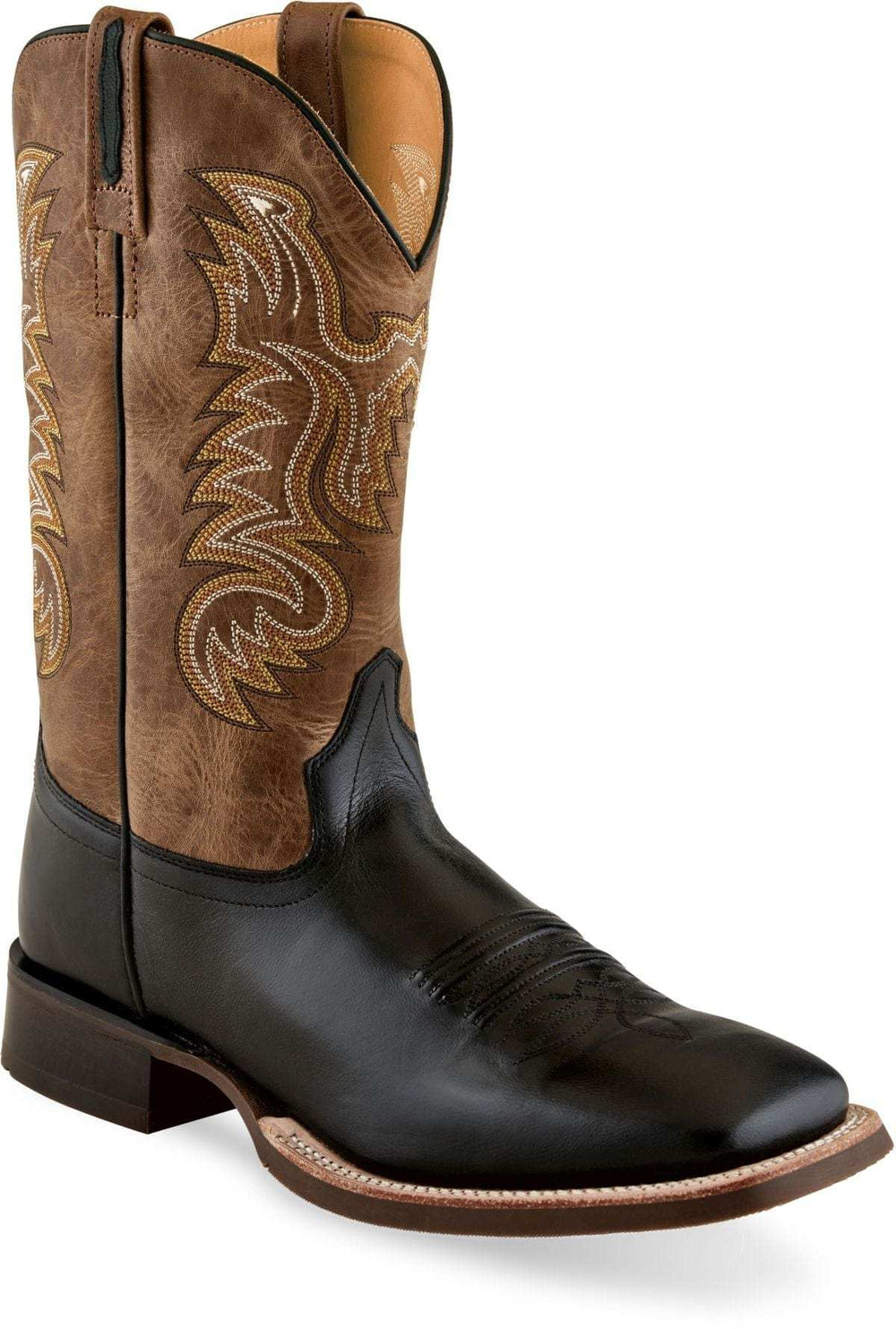 Old West Black Canyon foot Tan Fry shaft Men's Broad Square Toe Boots - Old West