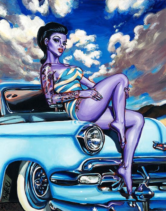 Black Market Art Company Blue Danika Print