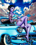 Black Market Art Company Blue Danika Print
