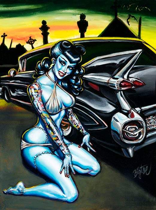 Black Market Art Company Graveyard Girlfriend Print - Black Market Art Company - Flyclothing LLC