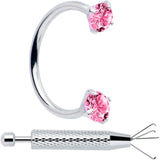 Double Gem Horseshoe Nose Ring Kit with Ball Grabber - BodyCandy - Flyclothing LLC