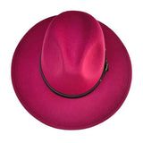 Belt Band Pointed Fedora Hat - Madeline Love - Flyclothing LLC