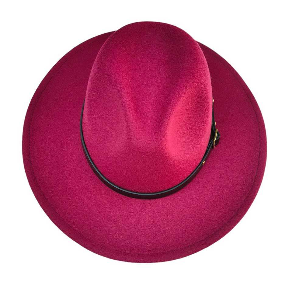 Belt Band Pointed Fedora Hat - Madeline Love - Flyclothing LLC
