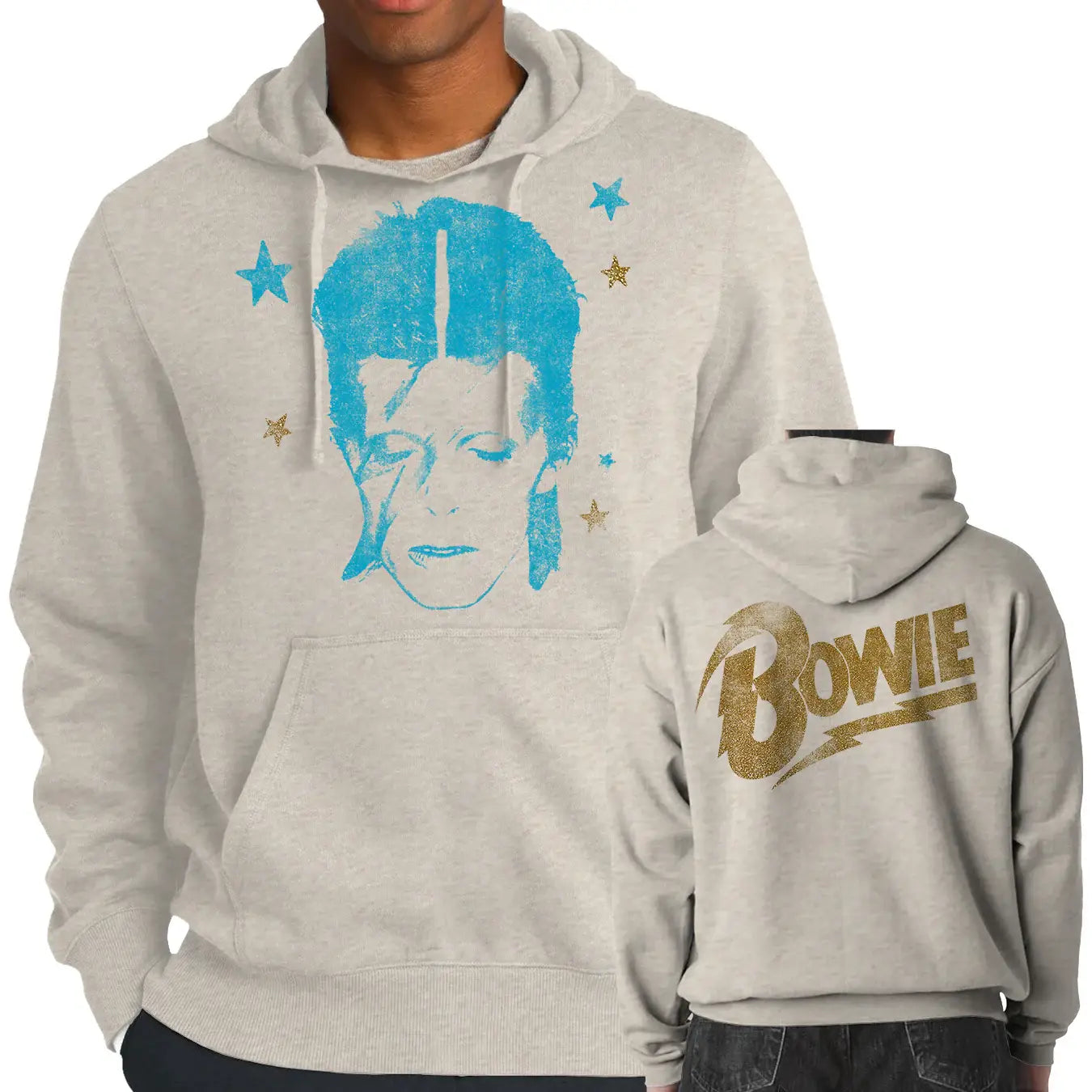 David Bowie Zen Same Oatmeal Men's Hoodie Small - David Bowie - Flyclothing LLC
