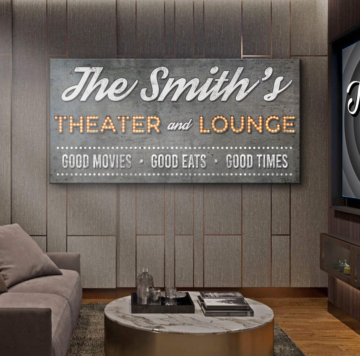 Family Theater and Lounge Sign V - Tailored Canvases - Flyclothing LLC
