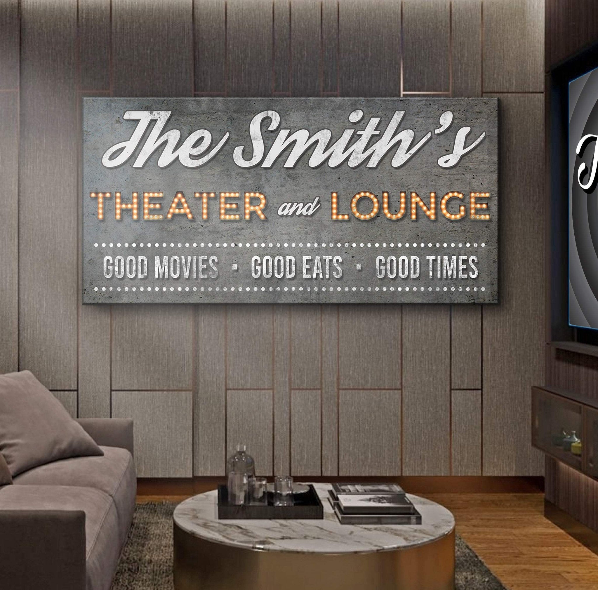 Family Theater and Lounge Sign V - Tailored Canvases - Flyclothing LLC