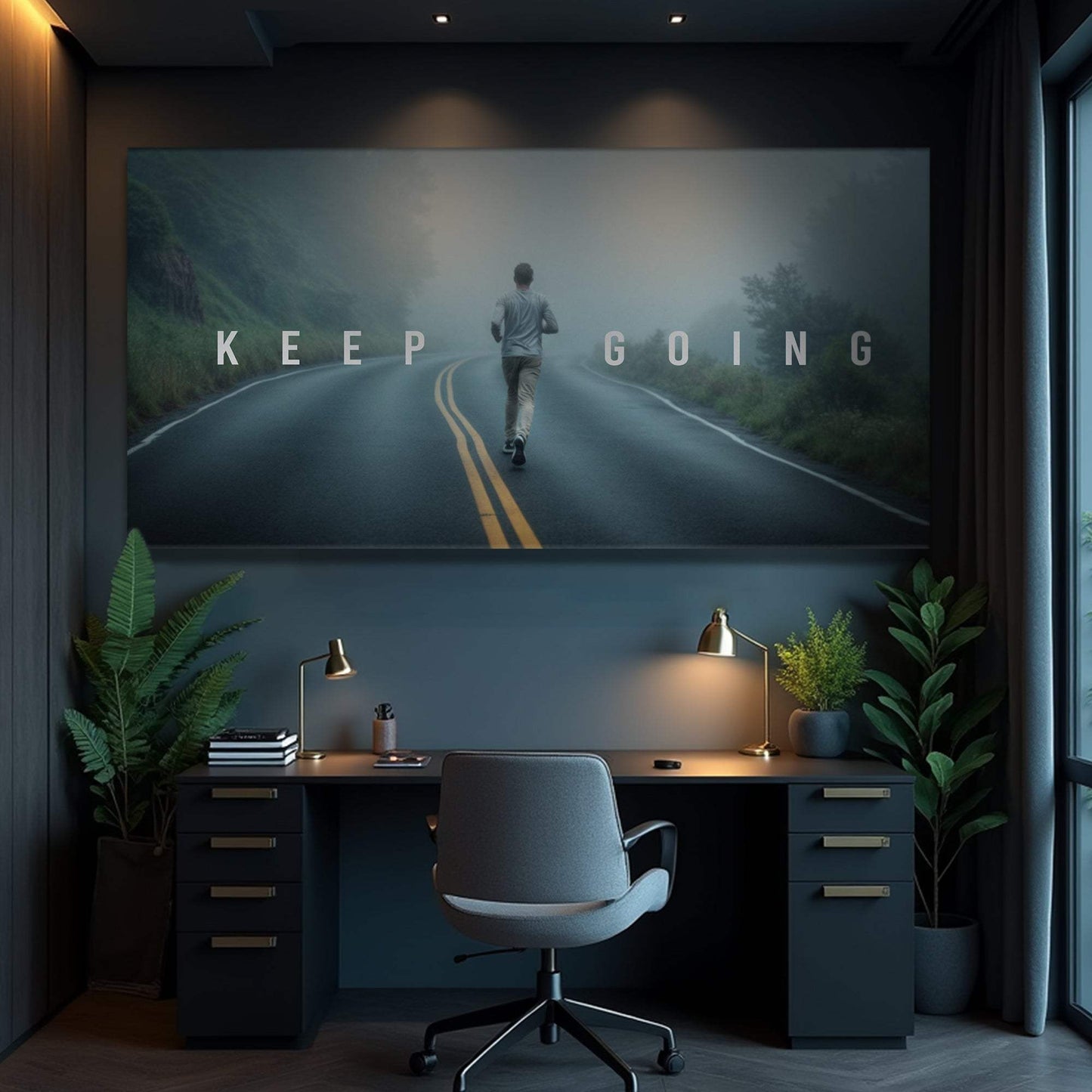 Keep Going Motivational Wall Sign - Tailored Canvases - Flyclothing LLC
