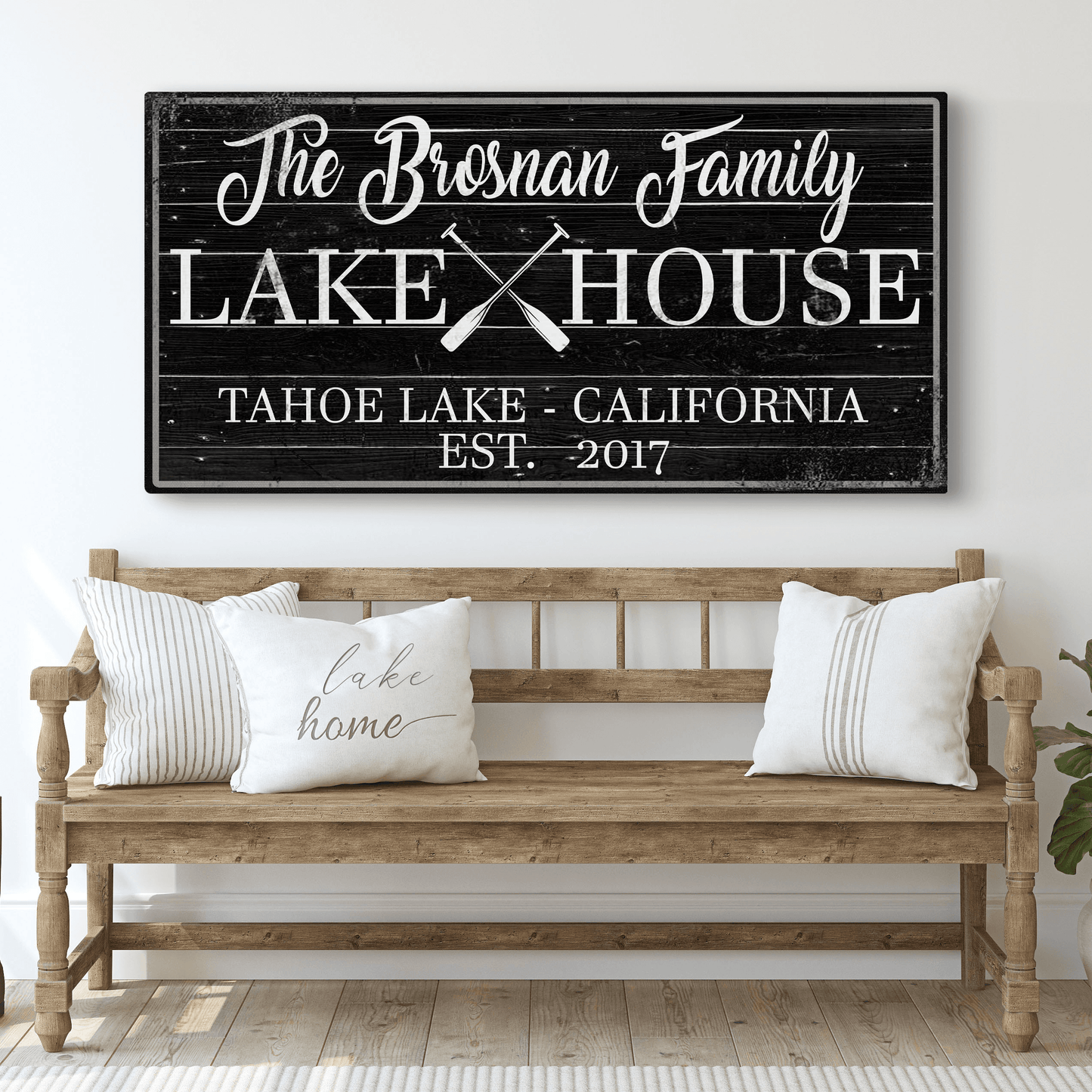 Family Lake House Paddle Sign II - Tailored Canvases - Flyclothing LLC