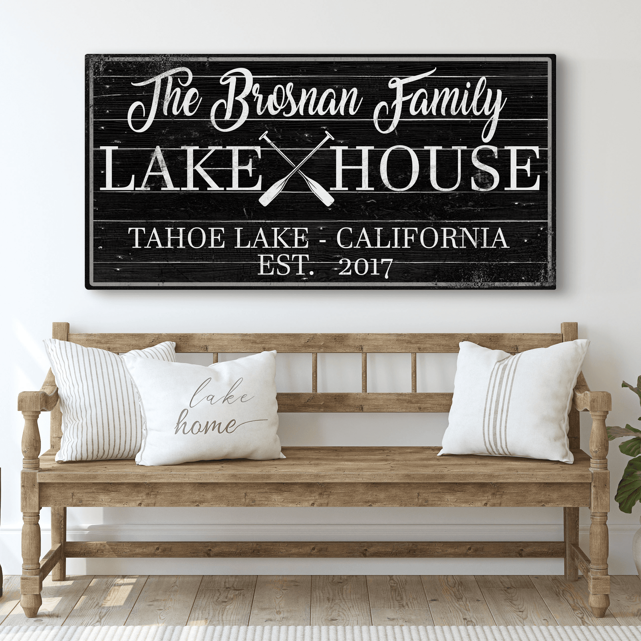 Family Lake House Paddle Sign II - Tailored Canvases - Flyclothing LLC