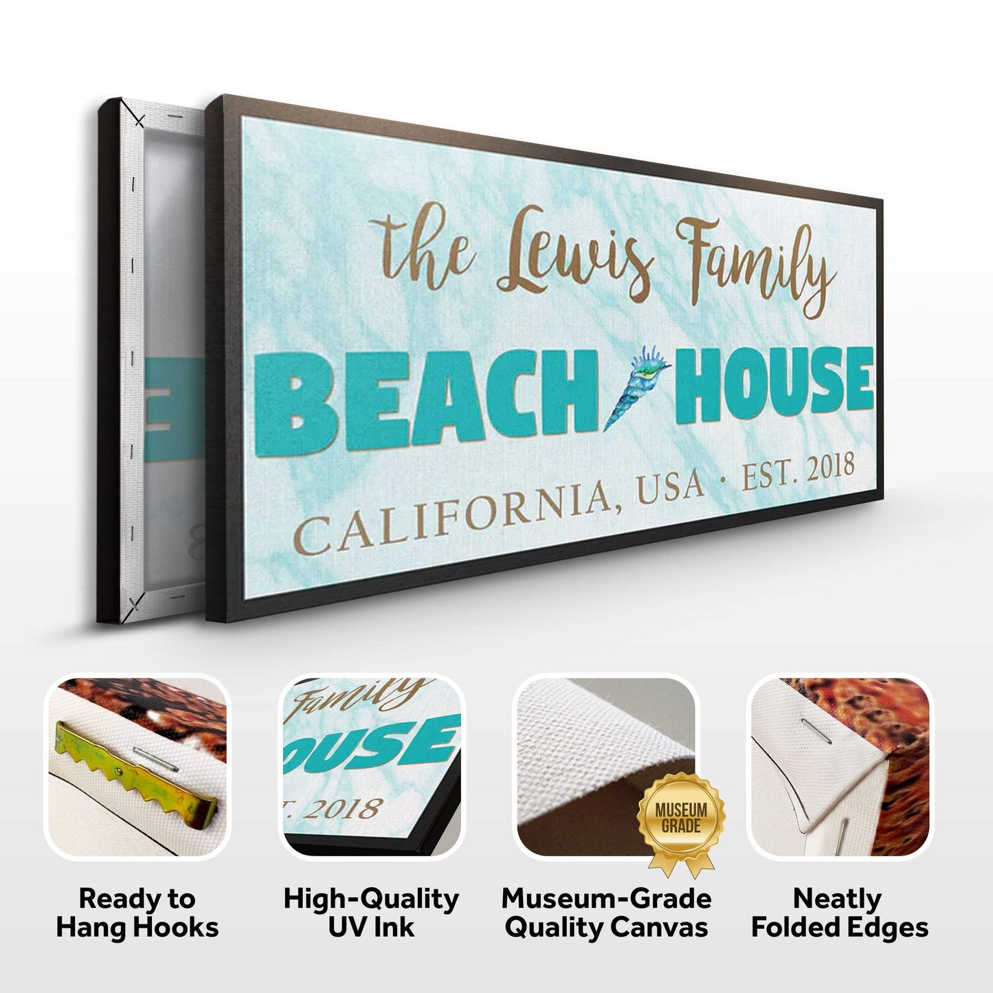 Beach House Sign II - Tailored Canvases - Flyclothing LLC