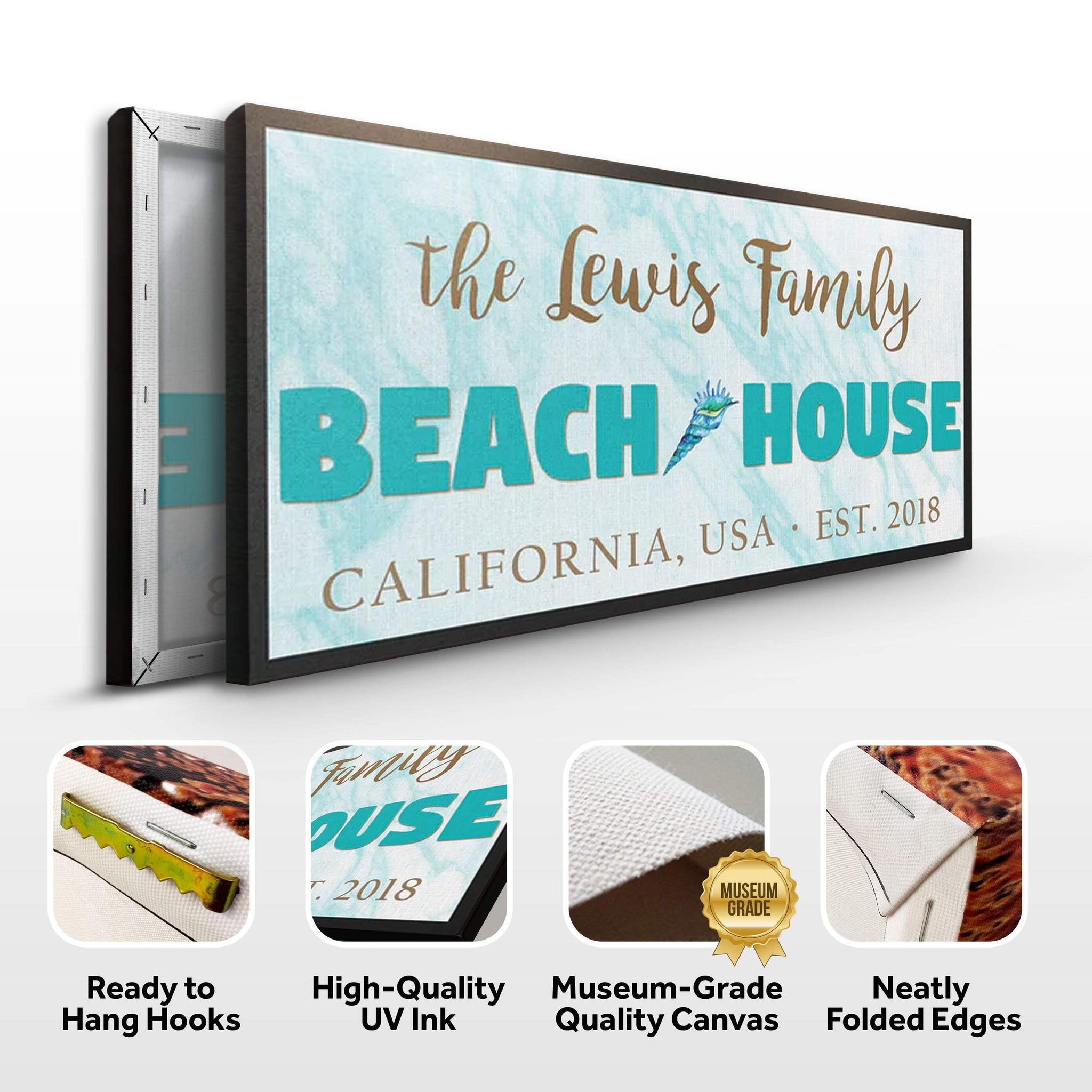 Beach House Sign II - Tailored Canvases - Flyclothing LLC